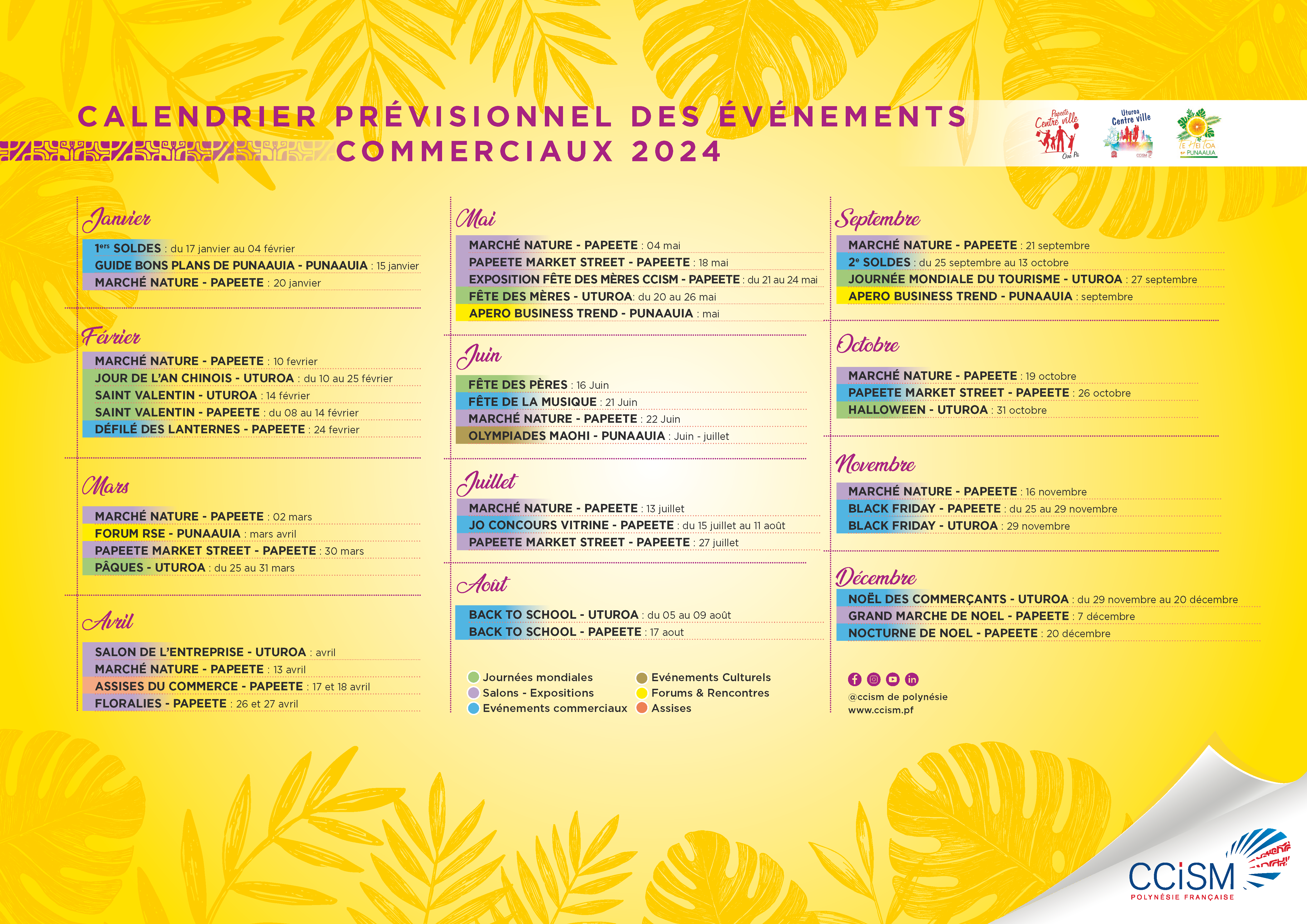 Ccism V Nements Le Calendrier Pr Visionnel Des V Nements